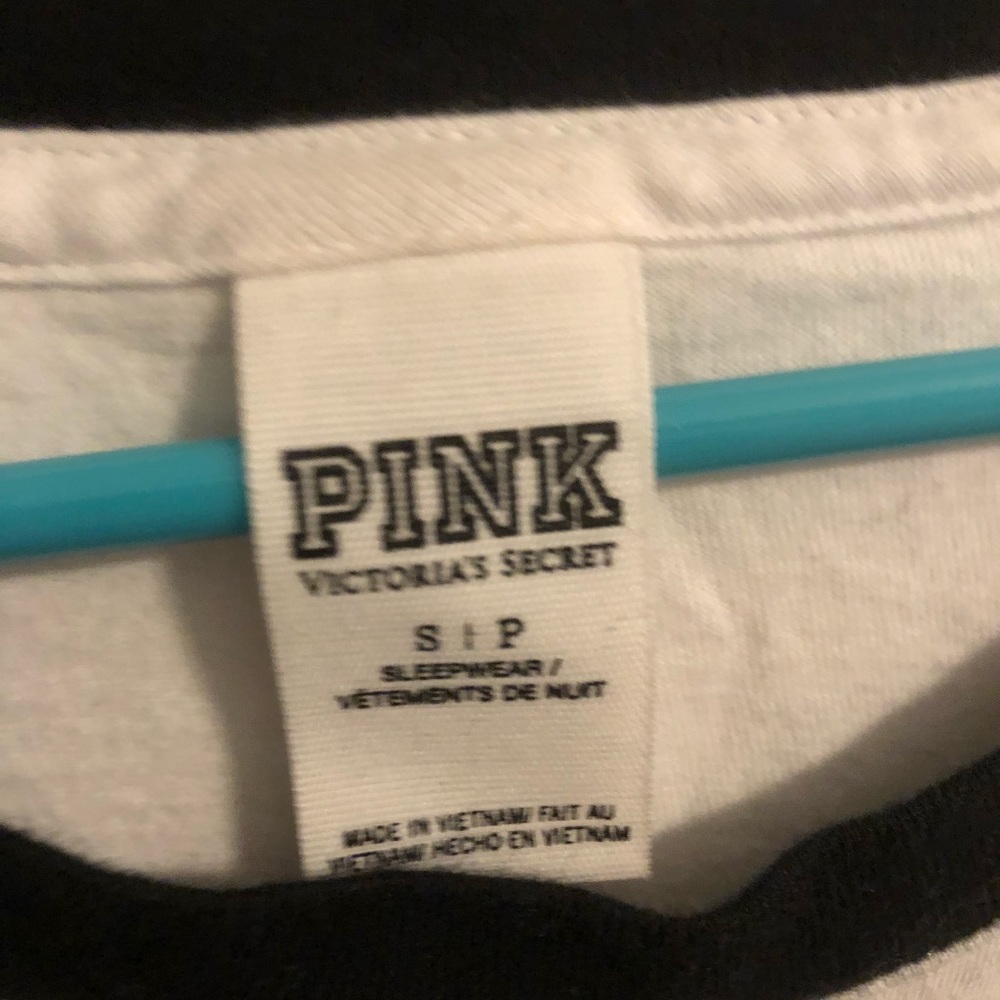 Pink brand shirt sleeve pajama shirt
